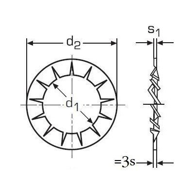 podložka M16 pr. 17x26x1.2 ZINEK vějířová vnitřní ozubení DIN 6798J [1 ks] – Hledejceny.cz