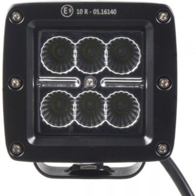 LED světlo hranaté, 6x3W, 82x75x72mm, ECE R10 – Hledejceny.cz