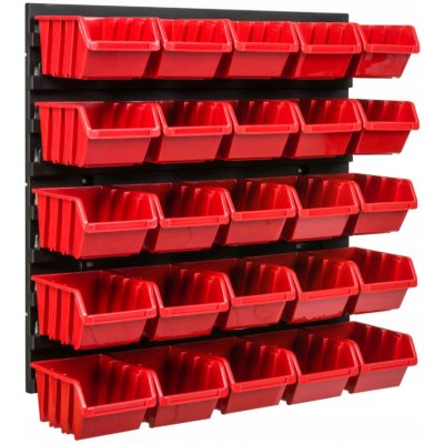 ProfiGaráž Stěna na nářadí 39x39cm + 25 boxů RED – Zboží Mobilmania