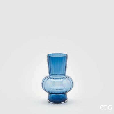 Skleněná váza Sfera modrá, 21x13,5 cm – Hledejceny.cz
