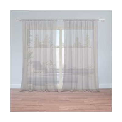 Sablio Záclony Šedá: 2ks 150x250cm – Hledejceny.cz