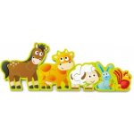 Hape Puzzle zvířátka a číslice 10 dílků – Sleviste.cz