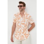 Guess pánská košile regular s klasickým límcem oranžová