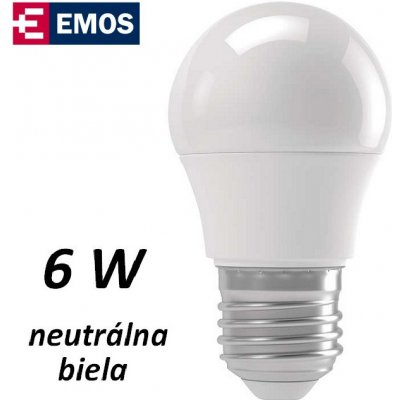 Emos ZQ1121 LED žárovka Classic Mini Globe 6W E27 neutrální bílá – Zboží Živě