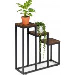 MODERNHOME Stojan na květiny EVELIN 67 x 51,5 cm hnědý/černý – Zboží Dáma