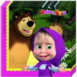 Procos papírové ubrousky Máša a medvěd 33x33cm 20ks – Sleviste.cz