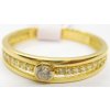 Prsteny Klenoty Budín Dámský zásnubní zlatý prsten se zirkony H1116