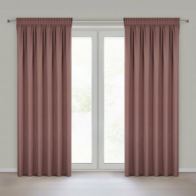 EUROFIRANY ZÁVĚS NA PÁSCE OLENA 140X270 CM TMAVĚ RŮŽOVÝ – Hledejceny.cz