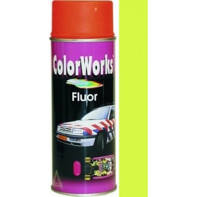 Color Works Fluor 918542 fosforově žlutá nitrocelulózový lak 400 ml – Sleviste.cz