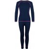 Dětské funkční merino prádlo trollkids baselayer set navy magenta