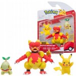 Jazwares Pokémon akční Pikachu Magmar a Turtwig – Sleviste.cz