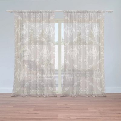 Sablio Záclony Krémová noblesa: 2ks 150x250cm – Hledejceny.cz