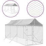 vidaXL Venkovní psí kotec se střechou stříbrný 200 x 600 x 250 cm – Zboží Dáma vidaXL Venkovní psí kotec se střechou stříbrný 200 x 600 x 250 cm – Zboží Dáma