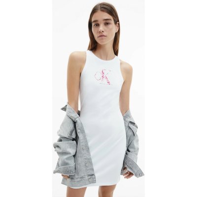 Calvin Klein Jeans Urban logo tank dress bílá