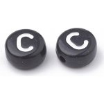 Černá písmenka, kolečko, 7x4mm – Zboží Dáma