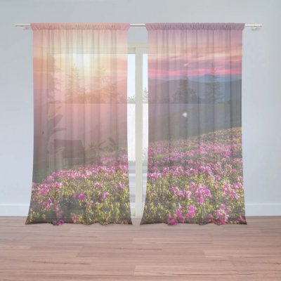 Sablio Záclony Rozkvetlá příroda: 2ks 150x250cm – Hledejceny.cz