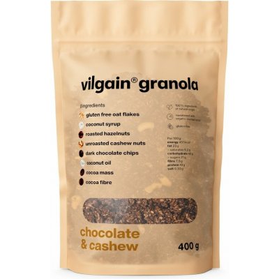 Vilgain Granola čokoláda a kešu 400 g – Sleviste.cz