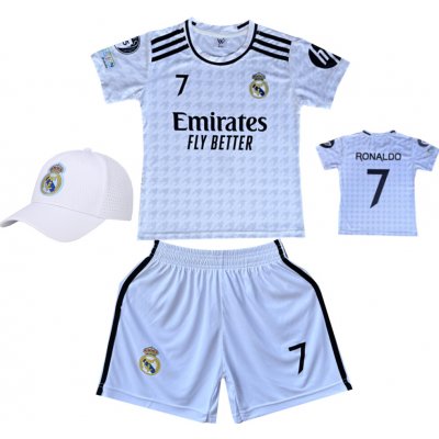 Numberoplus Premium dětský fotbalový dres + fotbalová kšiltovka White Cristiano Ronaldo CR7 Fly Better – Zboží Dáma
