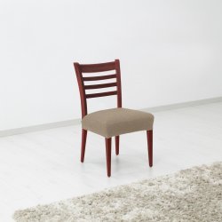 Forbyt Napínací potah na sedák židle Denia oříšková 2 ks 45 x 45 cm