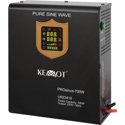 KEMOT PROsinus záložní zdroj 700W 12V NÁSTĚNNÝ k ochraně elektrických zařízení v domácnosti jako jsou čerpadla krbů nebo topení