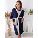 Těhotenský župan Basic Navy Grey – Zboží Dáma