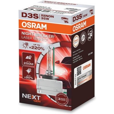 Osram xenonová výbojka D3S 12/24V XENARC NIGHT BREAKER LASER +220% 1ks – Hledejceny.cz