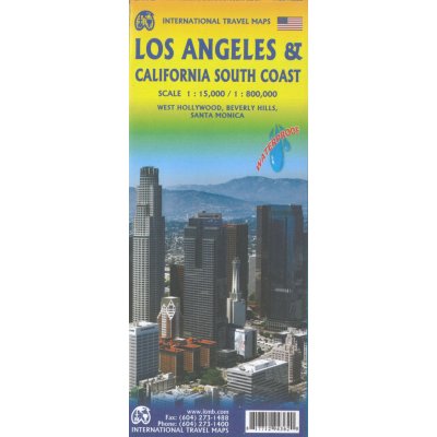 ITMB Publishing plán Los Angeles, Southern California 1:15 t.,1:800 t. voděodol