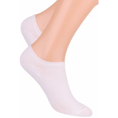 Steven nízké ponožky jednobarevné 007 bílá – Zboží Mobilmania
