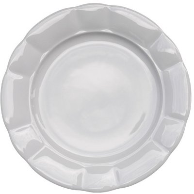 G.Benedikt 1882 Talíř mělký Benedikt bílý nedekorovaný 26 cm – Zboží Dáma