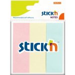 Záložka samolepicí Stick'n Hopax, 76x25 mm, papírová, pastelové barvy, 3x50 ks – Hledejceny.cz