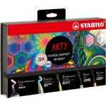 STABILO Kreativní sada ARTY Linery Fixy Zvýrazňovače Akvarel. pastelky 50 ks – Hledejceny.cz