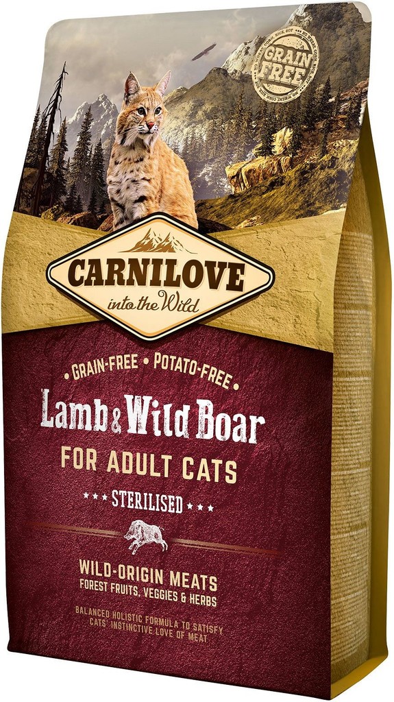 Carnilove Lamb & Wild Boar for Adult Cats Sterilised 2 kg