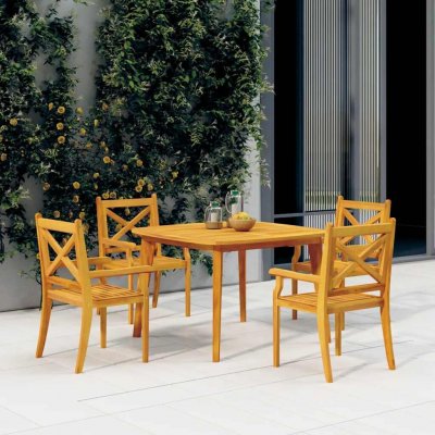 OMAXI 107904 Zahradní stolek 110 x 110 x 75 cm masivní akáciové dřevo – Hledejceny.cz