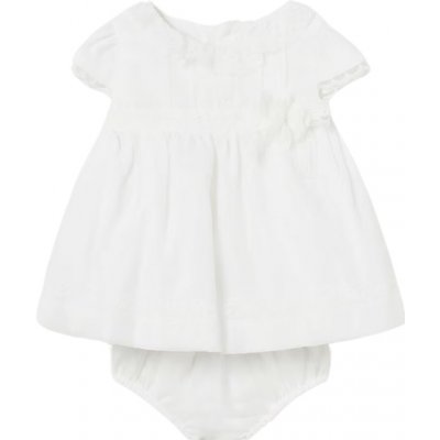 Mayoral dívčí kojenecké šaty a kalhotky Mašlička bílá