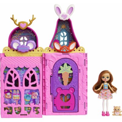 Mattel Enchantimals Domeček přátelství, a domeček, 7 hracích ploch, 24 herních dílků HXL53 – Zboží Dáma