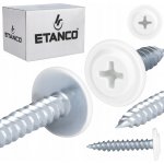 Šrouby s podložkou Etanco do dřeva 4,2x65mm, RAL 9010 GM-S 250 Ks. – Hledejceny.cz