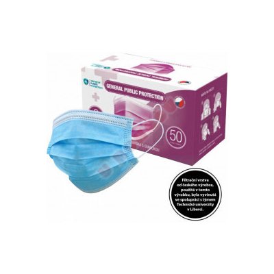 Spokar Zdravotnická obličejová maska rouška ústní třívrstvá 50 ks – Zboží Dáma