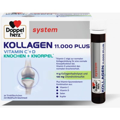 Doppelherz Kollagen 11.000 PLUS systém 30 lahviček – Hledejceny.cz