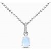 Náhrdelník Royal Fashion Stříbrný GU-DR24306N-SILVER-MOONSTONE-TOPAZ