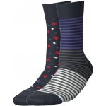 Esmara dámské ponožky 2 páry hvězdy/pruhy – Zboží Dáma