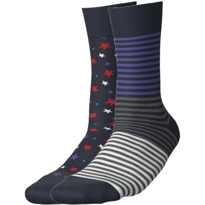 Esmara dámské ponožky 2 páry hvězdy/pruhy – Zboží Dáma