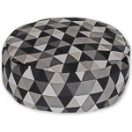 GADEO meditační sedák TROJÚHELNÍKY šedé Ø40 x 15 cm – Sleviste.cz