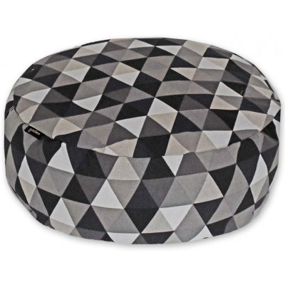 GADEO meditační sedák TROJÚHELNÍKY šedé Ø40 x 15 cm – Sleviste.cz