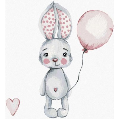Malování podle čísel Králík s balónkem – Zboží Dáma