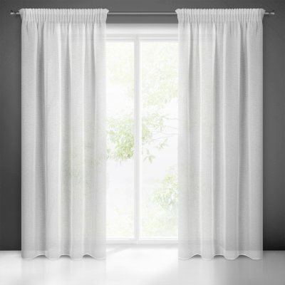 EUROFIRANY ZÁCLONA NA PÁSCE RAIN 140X270 CM BÍLÁ – Hledejceny.cz