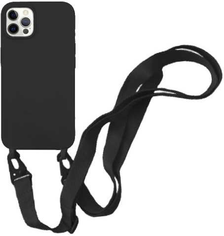 Pouzdro Appleking silikonové s nastavitelným popruhem iPhone 11 Pro - černé