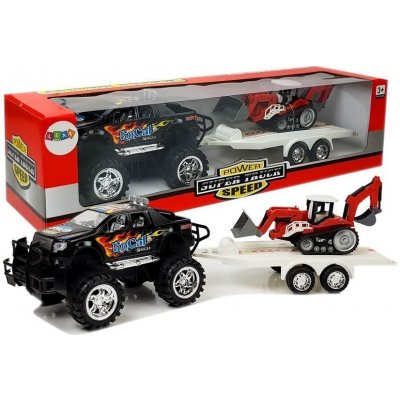 LEANToys Sada monster truck a odtahovka s bagrem – Zbozi.Blesk.cz