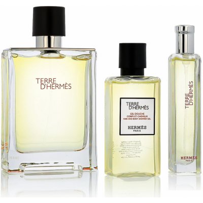 Hermès Terre D'Hermès EDT 100 ml + EDT 15 ml + sprchový gelna tělo i vlasy 40 ml varianta Travel Essentials – Hledejceny.cz