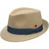 Klobouk Mayser Panamský klobouk Trilby s menší krempou s šedomodrou stuhou ručně pletený UV faktor 80 Ekvádorská panama Henrik