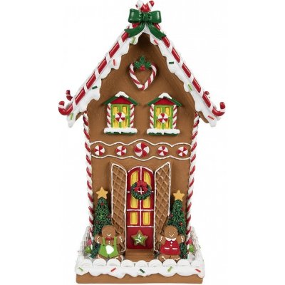 Clayre & Eef Hnědá perníková chaloupka Gingerbread House - 18*14*31 cm – Hledejceny.cz